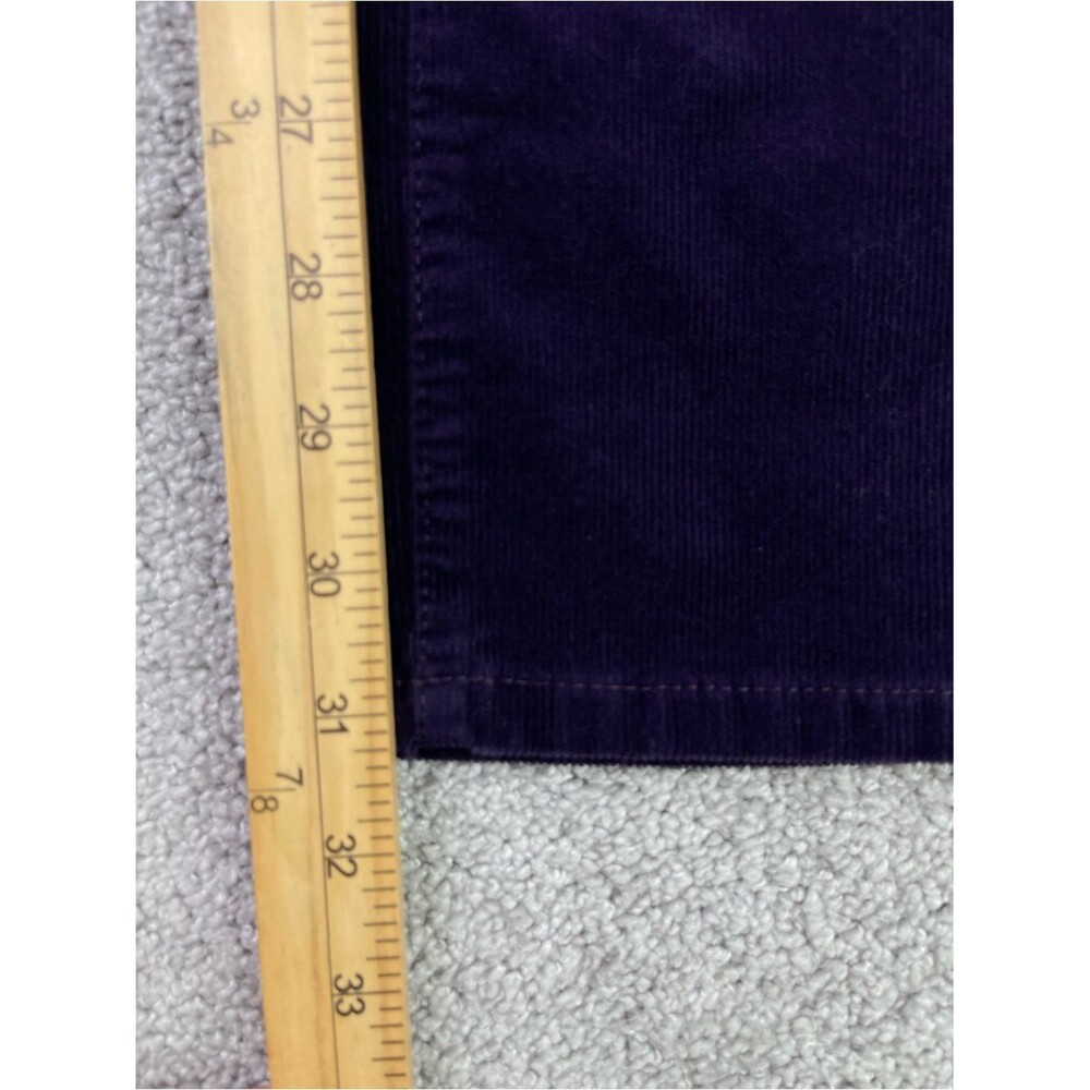 Talbots Heritage Corduroy Pants Women’s 2 Purple Straight Leg Mid-Rise Stretch - Picture 10 of 12